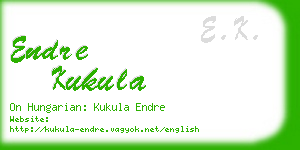 endre kukula business card